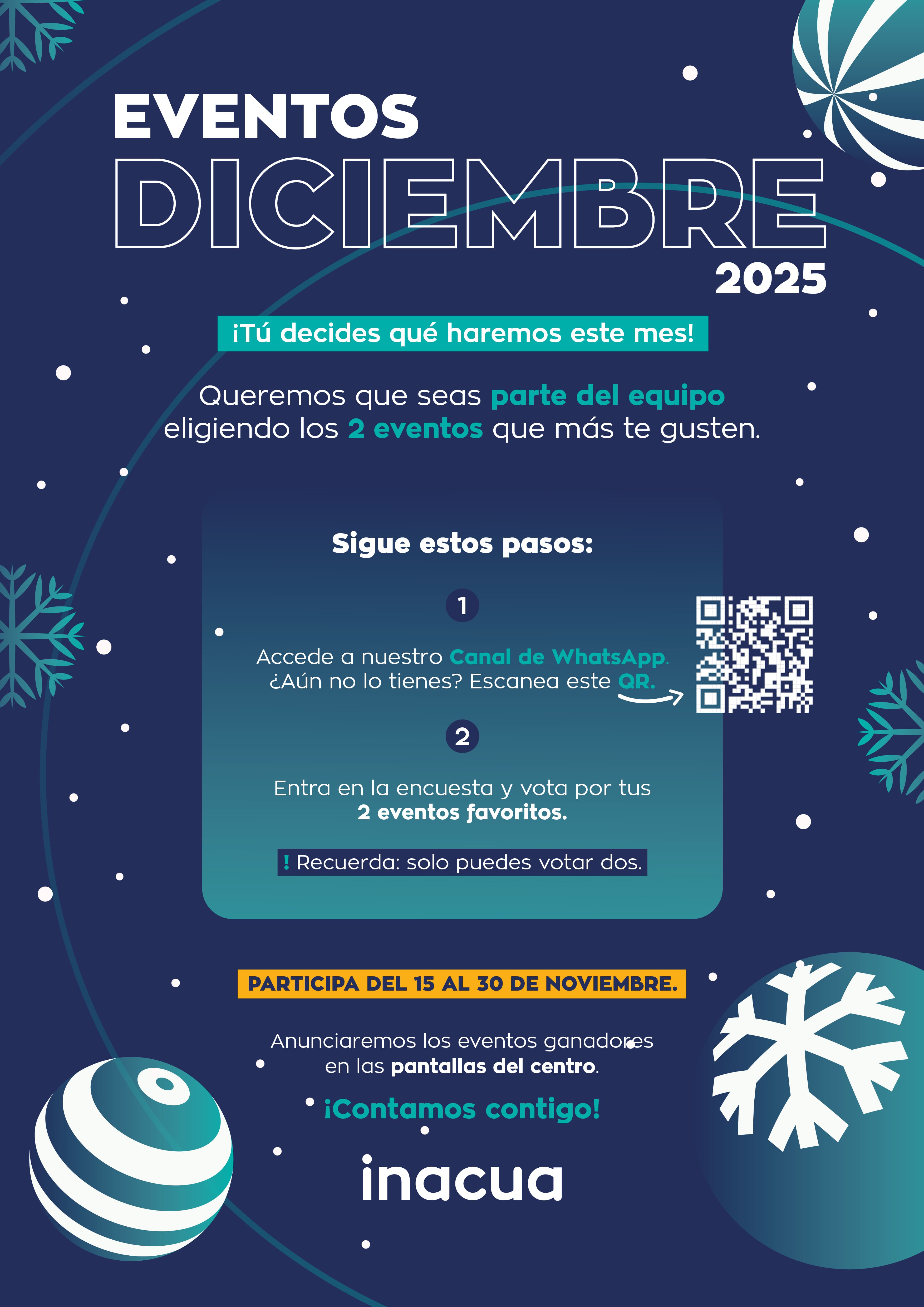 Elige los eventos de diciembre 